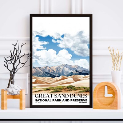 Great Sand Dunes National Park and Preserve Poster, Travel Art, Office Poster, Home Decor | S4 - image5